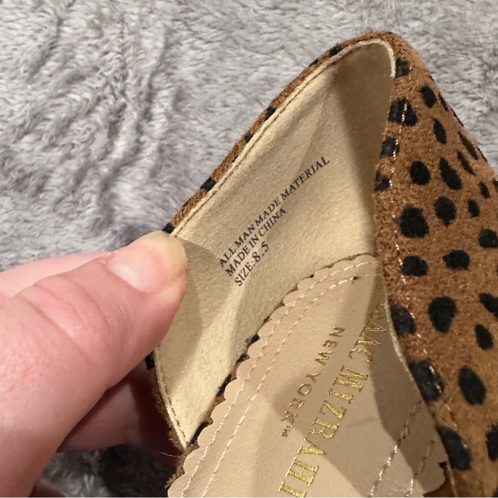 Isaac Maserati Leopard Print Women's Pointed Toe Flats - Picture 3 of 3